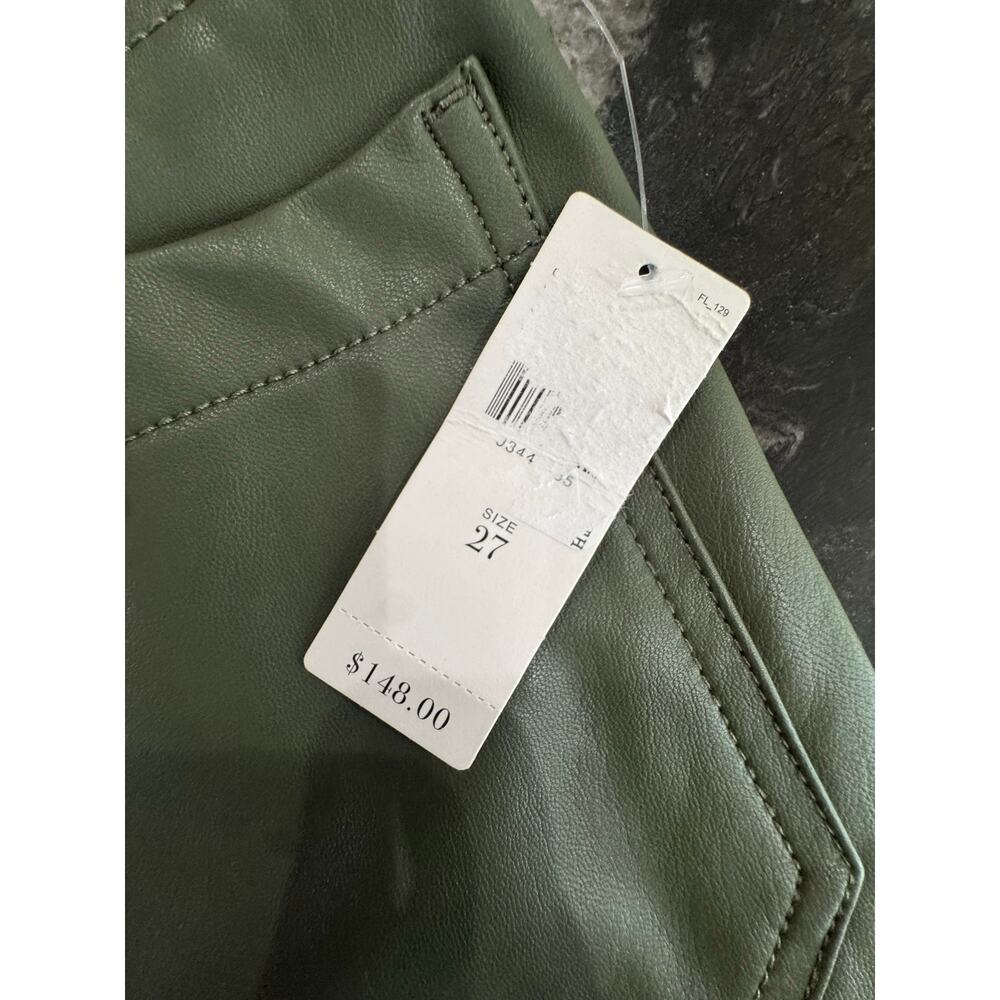 NEW w/Tags Anthropologie Maeve The Colette Wide-Leg Faux Leather Pants 27 Green - Picture 5 of 9